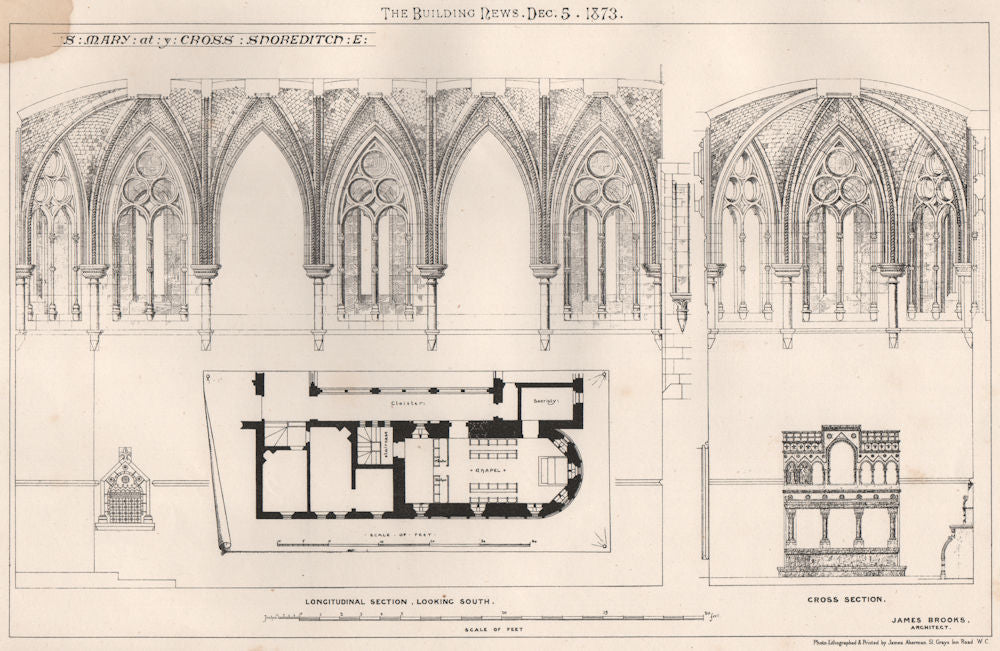 St. Mary at ye Cross, Shoreditch. E; James Brooks, Architect. London 1873